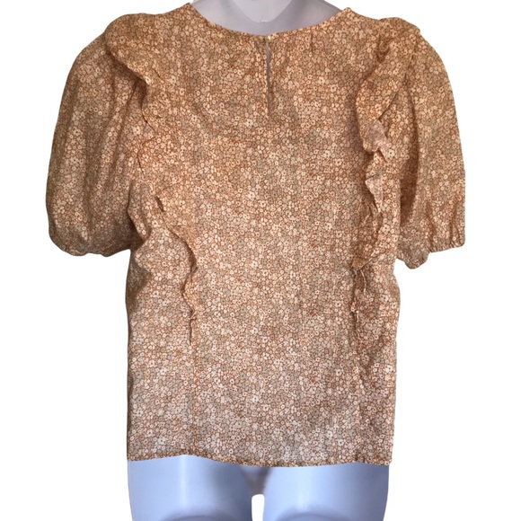 Universal Thread Yellow Floral Ruffled Top Size Medium - Picture 8 of 8